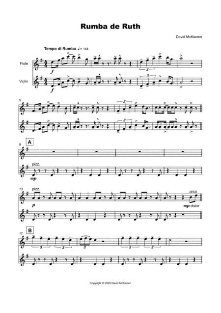 Rumba De Ruth For Flute And Violin Duet Page 2