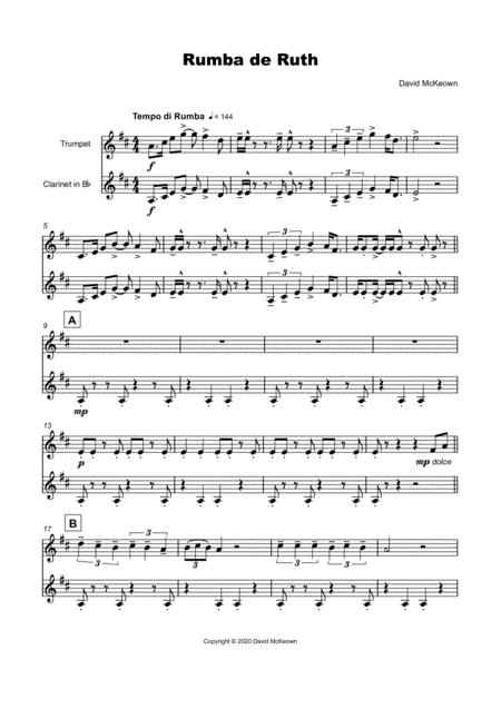 Rumba De Ruth For Trumpet And Clarinet Duet Page 2