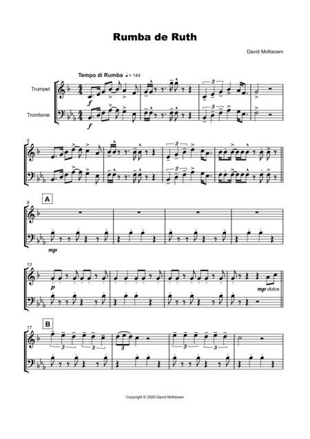 Rumba De Ruth For Trumpet And Trombone Duet Page 2