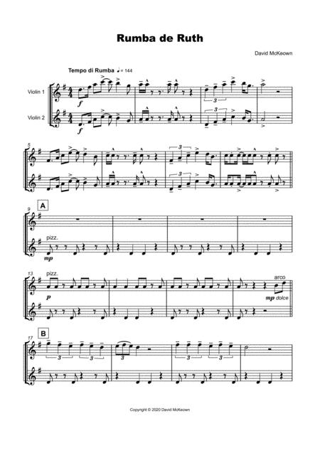 Rumba De Ruth For Violin Duet Page 2