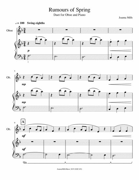 Rumours Of Spring Oboe Piano Duet Page 2