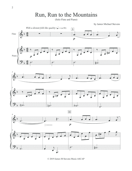 Run Run To The Mountains Flute Piano Page 2