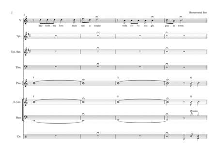 Runaround Sue Vocal With Small Band 3 Horns Key Of C Page 2