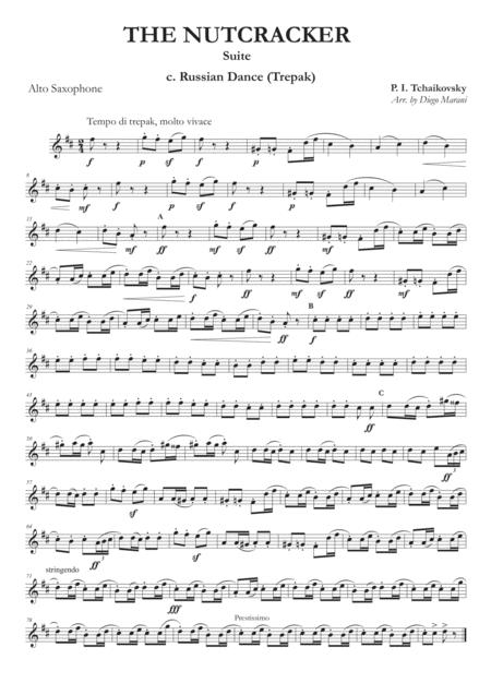 Russian Dance From Nutcracker Suite For Saxophone Quartet Page 2
