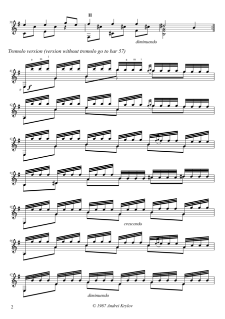 Russian Romance For Classical Guitar Page 2