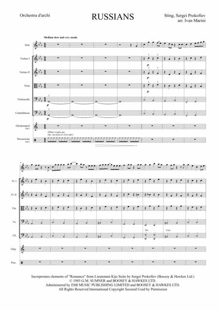 Russians By Sting For Solo And Strings Page 2