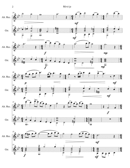 Rv Je Am I Dreaming For Alto Recorder And Guitar Page 2