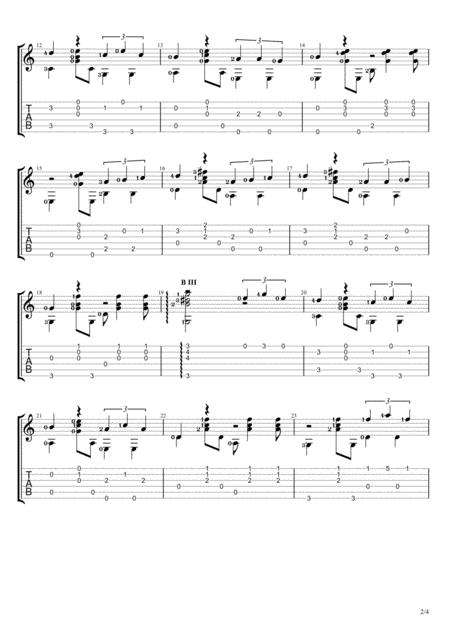 Sabda Alam Solo Guitar Tablature Page 2