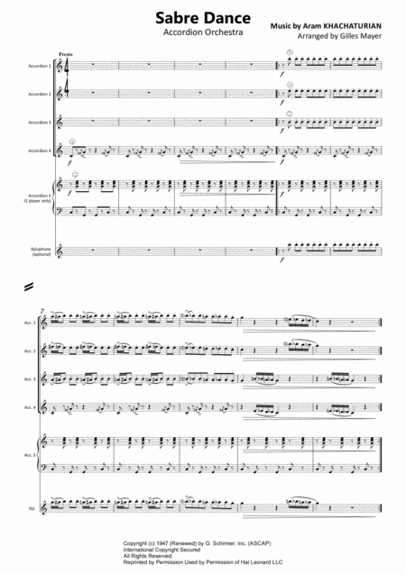 Sabre Dance A Khachaturian Accordion Orchestra Page 2