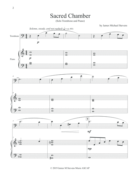 Sacred Chamber Trombone Piano Page 2