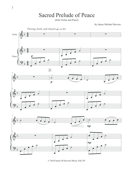 Sacred Prelude Of Peace Violin Piano Page 2