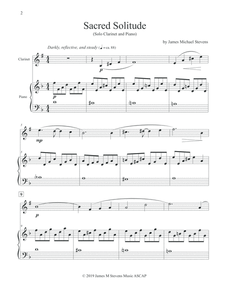 Sacred Solitude Clarinet Piano Page 2