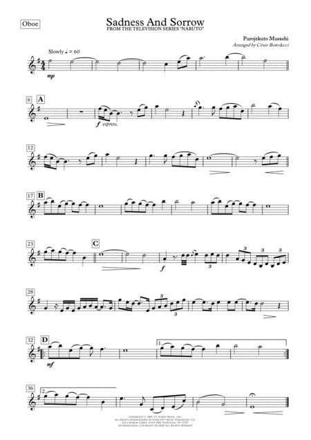 Sadness And Sorrow Naruto Oboe And Piano Page 2
