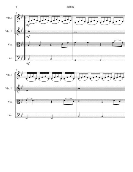 Sailing By Rod Stewart Arranged For String Quartet Page 2