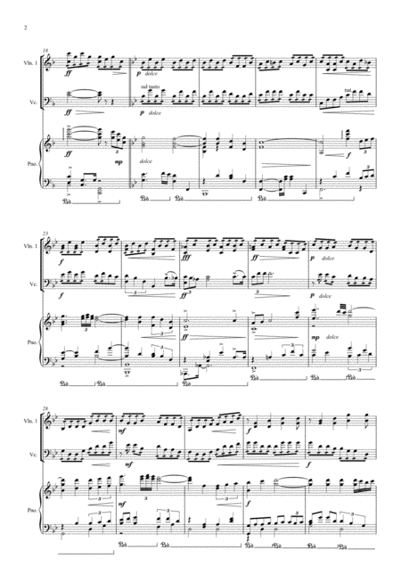 Sailing For Violin Cello And Piano 2nd Movement From Piano Trio In Motion Page 2
