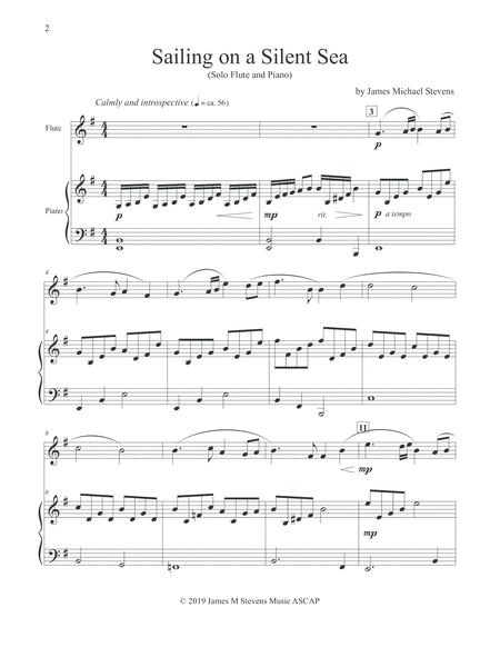 Sailing On A Silent Sea Flute Piano Page 2
