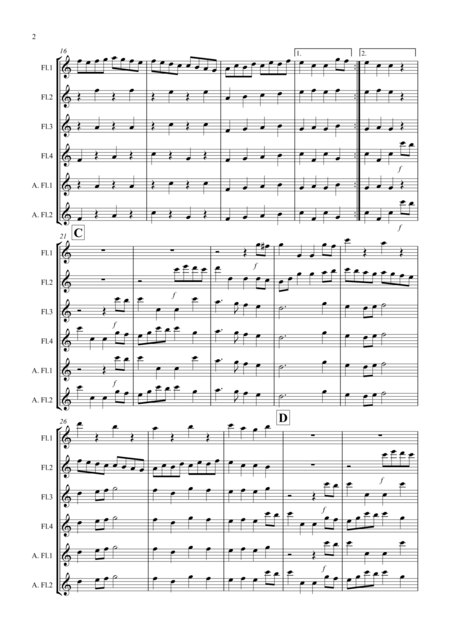 Sailors Hornpipe For Flute Quartet Page 2