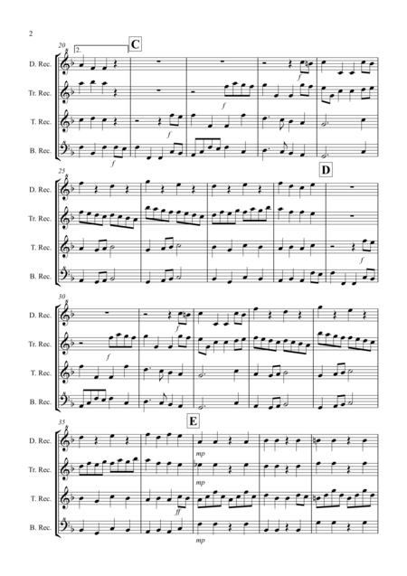 Sailors Hornpipe For Recorder Quartet Page 2