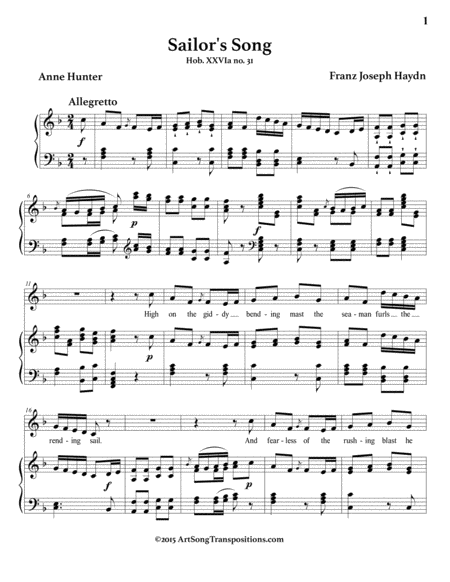 Sailors Song F Major Page 2