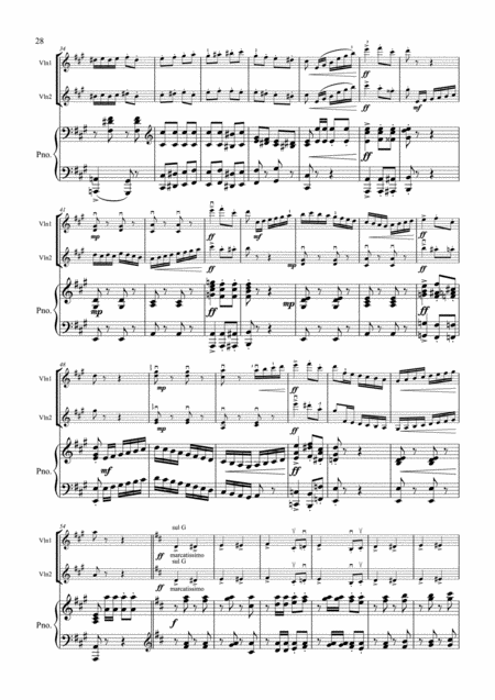 Saint Saens Pas Redouble Op 86 2 Violins Violin Duo Violin Group Piano Page 2