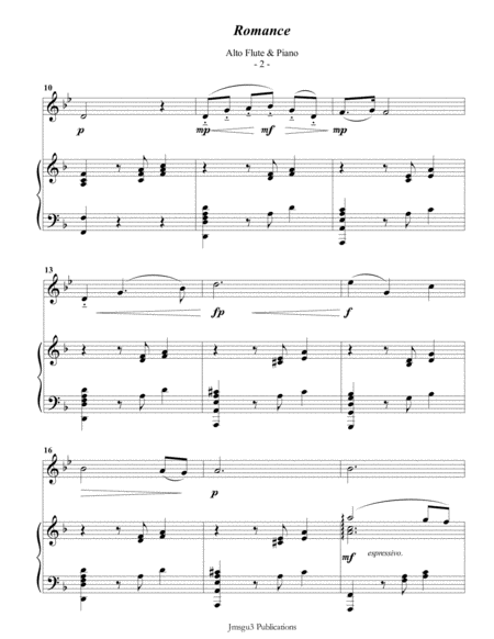 Saint Saens Romance For Alto Flute Piano Page 2