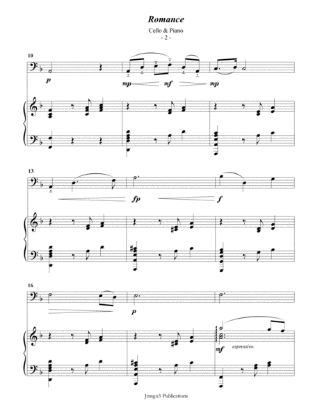 Saint Saens Romance For Cello Piano Page 2