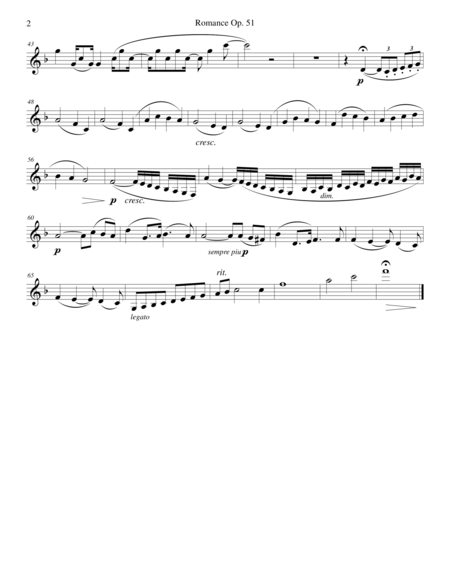 Saint Saens Romance Op 51 Set For Clarinet And Piano Page 2