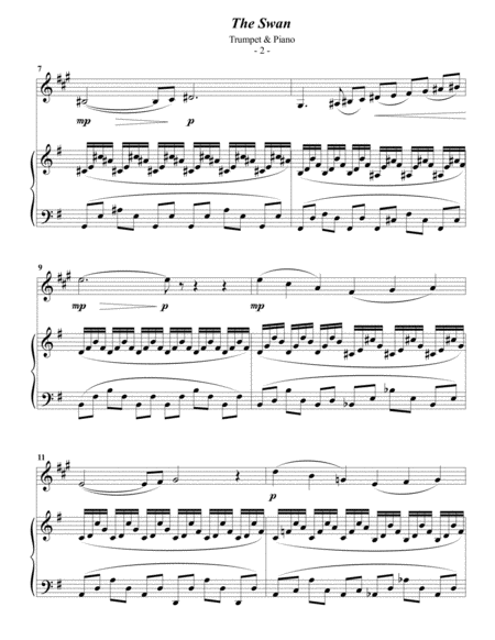Saint Saens The Swan For Trumpet Piano Page 2