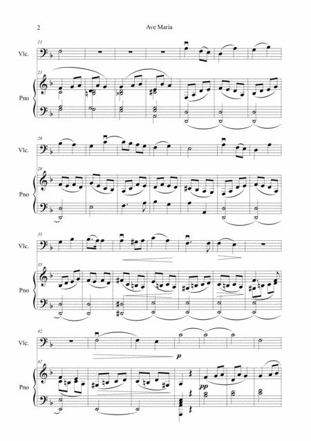 Saint Sans Ave Maria Pour Violoncelle Et Piano Page 2