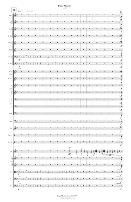 Saint Sans Danse Macabre For Orchestra Page 2