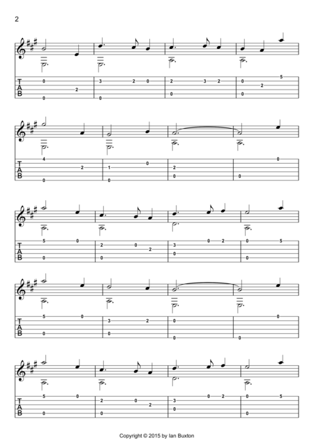 Salisbury Song Classical Guitar Arrangement Page 2