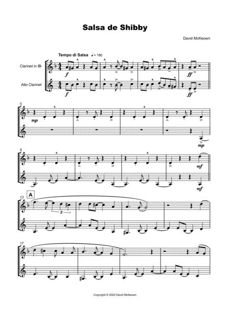 Salsa De Shibby For Clarinet And Alto Clarinet Duet Page 2