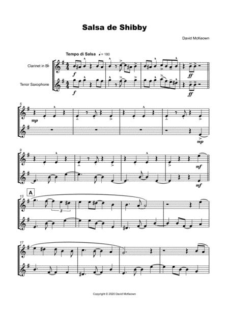 Salsa De Shibby For Clarinet And Tenor Saxophone Duet Page 2