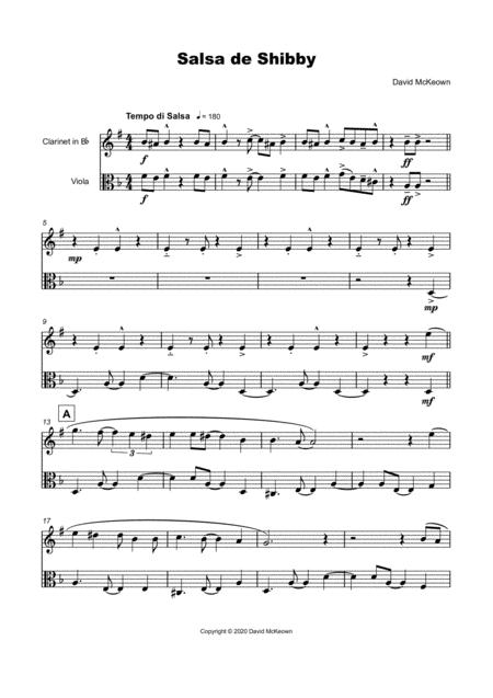 Salsa De Shibby For Clarinet And Viola Duet Page 2