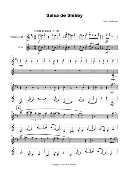 Salsa De Shibby For Clarinet And Violin Duet Page 2