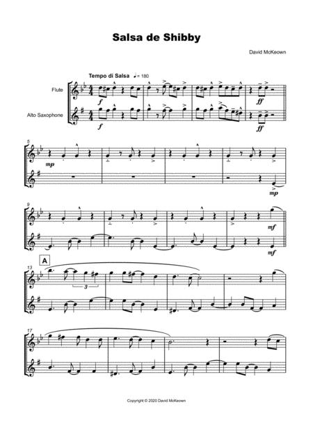 Salsa De Shibby For Flute And Alto Saxophone Duet Page 2