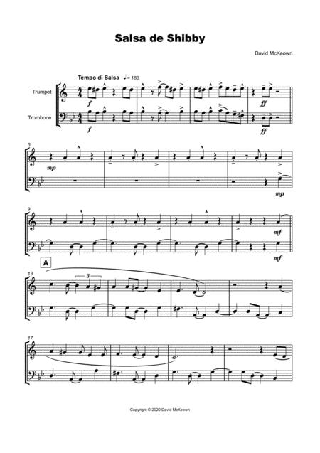 Salsa De Shibby For Trumpet And Trombone Duet Page 2