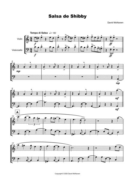 Salsa De Shibby For Violin And Cello Duet Page 2