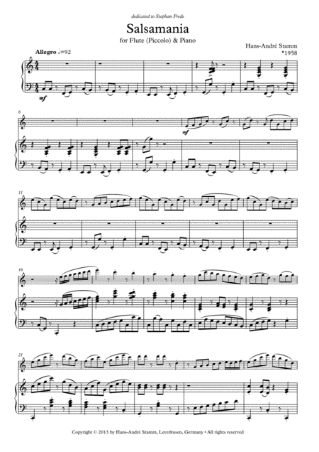 Salsamania For Flute And Piano Page 2