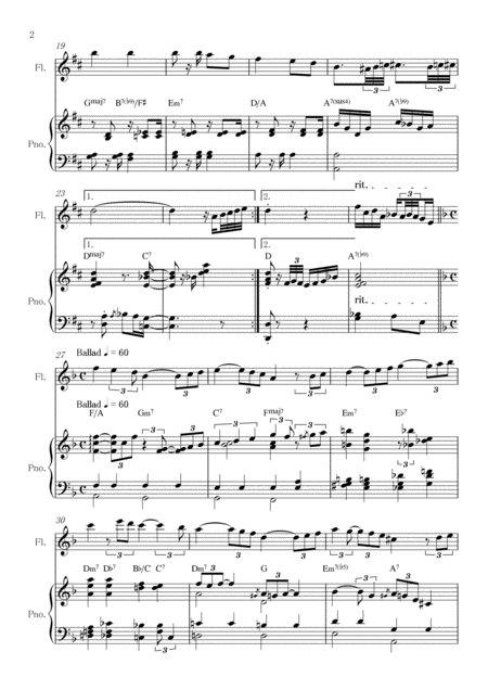 Salut D Amour Op 12 Jazz Version For Flute And Piano Page 2