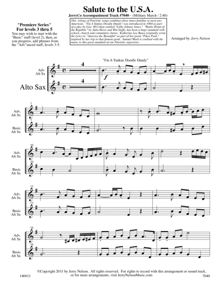 Salute To The Usa Arrangements Level 3 5 For Alto Sax Written Acc Page 2