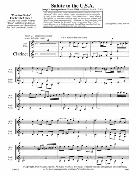 Salute To The Usa Arrangements Level 3 5 For Clarinet Written Acc Page 2