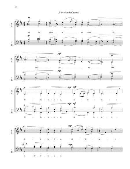 Salvation Is Created Satb Page 2