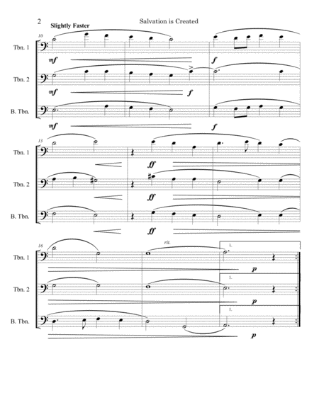 Salvation Is Created Trombone Trio Page 2