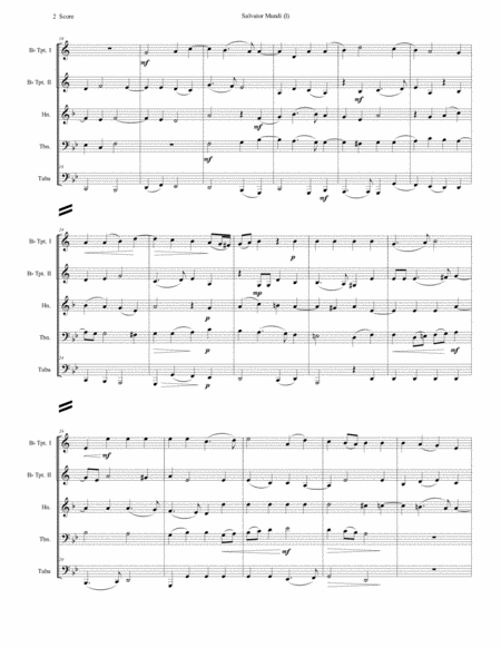 Salvator Mundi 1 By Thomas Tallis For Brass Quintet 2tmp Hn Tbn And Tuba Page 2