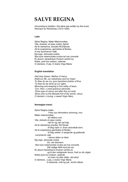 Salve Regina For Satb Choir And Organ Page 2