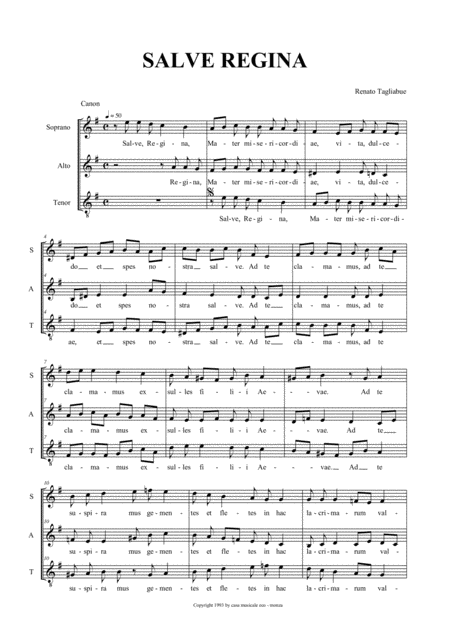 Salve Regina Tagliabue Canon For Sat Choir Page 2