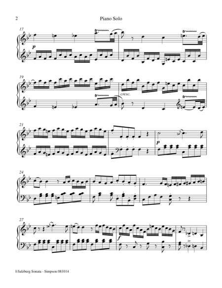 Salzburg Sonata For Piano 1st Mvt Allegro Assai Page 2