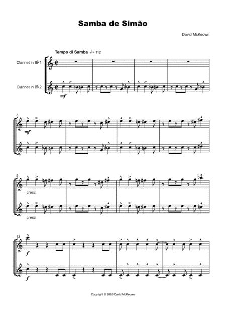 Samba De Simo For Clarinet Duet Page 2