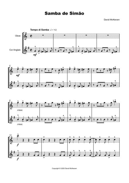 Samba De Simo For Oboe And Cor Anglais Or English Horn Duet Page 2